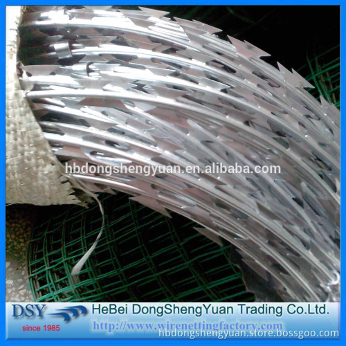 2016 China Alibaba Factory Supply Razor Blade Barbed Wire, Razor Wire For Sale, Fake Razor Wire